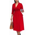 thumbnail image 1 of Robes Blazer pour Femmes Décontractées de Bureau Travail Ceinturées Aguichant Élégantes Robe de Bureau, 1 of 8