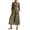 A228-Army Green, variant on Womens 2-Piece Sets Cotton Linen Blazer and Culottes Suit with Notched Lapel and Cropped Wide Leg Pants