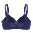 thumbnail image 3 of Bras, Women'S Wirefree Adjustable Support Thin Cotton Cup Bra With Side Shaping & Smooth Front Accent, Everyday Comfort Bra Large Size Convertible Bras For Bras Shirt Sports (46, Royal Blue) ZMTing, 3 of 4