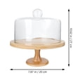 thumbnail image 2 of Sparsain 1 Set Simple Wooden Wedding Cake Stand with Glass Cover, 2 of 6