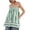 Green, variant on Summer Tank Tops For Women Square Neck Striped Sleeveless Tunic Smocked Spaghetti Strap Camisole Tops Pockets Casual Color Block Ruffle Hem Peplum Tops