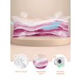 thumbnail image 2 of Pink Coastal Beach Pillow Cases Body Size, Smooth Satin Pillowcase for Hair and Skin, Modern Oil Painting Nautical Decorative Cooling Bed Pillow Covers with Zipper, 20x54 Inches, 2 of 5
