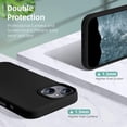 thumbnail image 3 of Compatible for iPhone 13 Case and iPhone 14 Case 6.1 Inch with Slim Silicone Shockproof Protective Phone Case for iPhone 13/iPhone 14 with [Soft Touch Microfiber Lining]-Black, 3 of 14