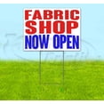 thumbnail image 1 of Fabric Shop Now Open (18" x 24") Yard Sign, Includes Metal Step Stake, 1 of 6