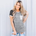 thumbnail image 2 of Youmylove Women Maternity Short Sleeve Striped Nursing Tops T-Shirt Tee Shirts For Breastfeeding Comfy, 2 of 4