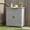 Grey + Solid Wood1, variant on Potting Bench with Storage Cabinet and Metal Table Top for Outdoor Patio, Garden Furniture Wood Workstation Grey 31.5x17x36''