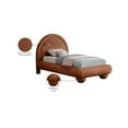 thumbnail image 2 of Meridian Furniture Madrid Cognac Velvet Twin Bed, 2 of 7