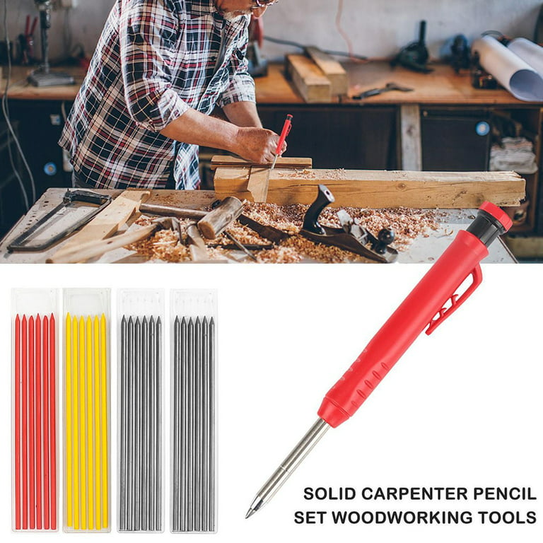 Solid Carpenter Pencil Set Deep Hole Marker Woodworking Tool