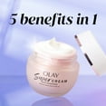 thumbnail image 3 of Olay Super Cream Face Cream with SPF 30, Lightweight Face Moisturizer with Vitamin C, Hyaluronic Acid, Niacinamide, 5 in 1 hydrates, smooths, brightens, firms, and protects with SPF, 50 mL, 3 of 12