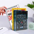 thumbnail image 2 of Vikakiooze Metal Bookends, Black Non-Slip Bookend Bracket Heavy Book End Office Book Stopper, Book Shelf Holder Home Decorative, 2 of 6