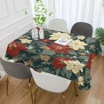 thumbnail image 2 of Yayeee Tablecloths 54" x 54" Rectangle Wrinkle Resistant Party Table Cover, Christmas Blooms, 2 of 8