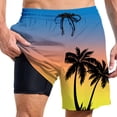 thumbnail image 1 of Board Shorts Male Swim Trunks With Liner Inseam Board Shorts Bathing Suit With Pockets Beach Shorts Yellow S, 1 of 4
