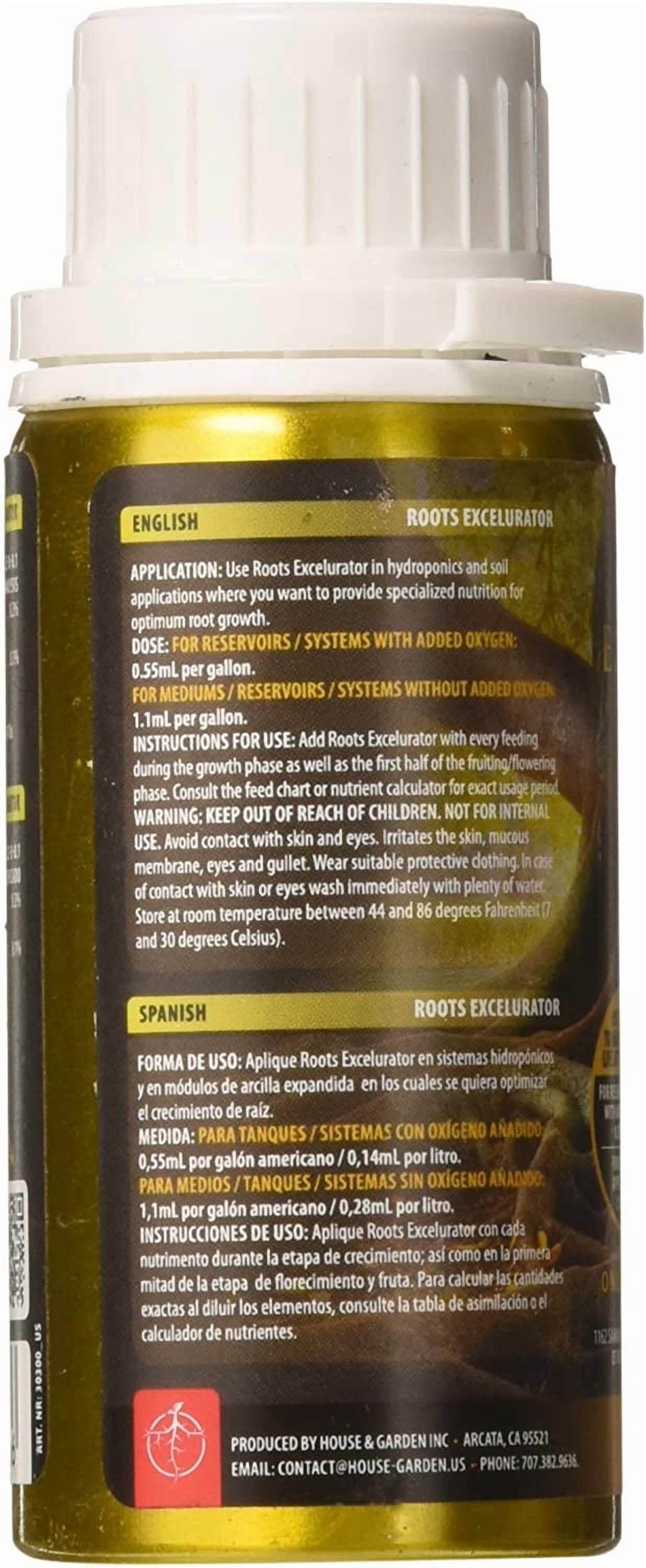 House & Garden HGC749608 Roots Excelurator Gold Hydroponic Cloning Solution, 100 mL