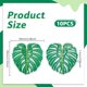 thumbnail image 2 of 10 parches termoadhesivos de hojas verdes con diseño de hojas de Monstera, bordados, autoadhesivos, para reparar ropa, vaqueros, bolsos y camisetas., 2 of 5