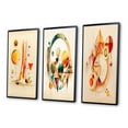 thumbnail image 3 of Designart "Vivid Geometric Orange and Yellow I" Modern Framed Wall Art Set Of 3 - Yellow Abstract Geometric Frame Gallery Set For Office Decor, 3 of 6