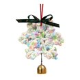 thumbnail image 3 of Copo de nieve de hilo navideño con campana de metal, colgante navideño de 6,3 pulgadas de alto. Estilo D, 3 of 9