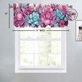 thumbnail image 4 of Succulent Botanical Printed Window Curtains Valances Watercolor Cactus Style Rod Pocket Window Valance for Living Room Bathroom Bedroom Kitchen 54 by 18 in, 1 Panel, 4 of 6
