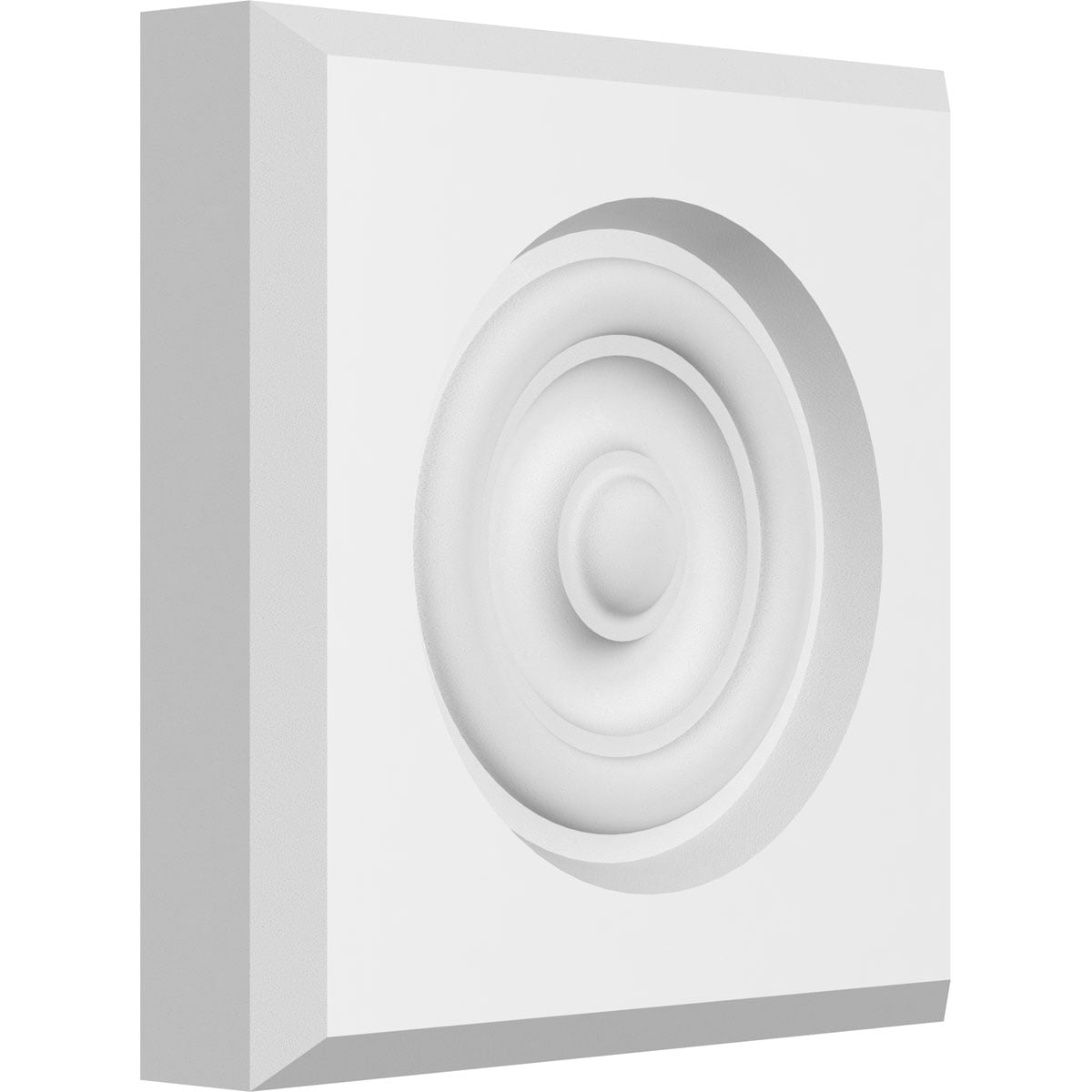 5"W x 5"H x 3/4"P Standard Sedgwick Bullseye Rosette with Beveled Edge