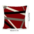 thumbnail image 3 of Matoen Decorative Throw Pillow Covers Red Geometric Pillowcase Cushion Case Square for Couch Sofa Bed Living Room Bedroom, 18x18 Inch, 3 of 6