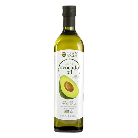Chosen Foods 100% Pure Avocado Oil 25.3 oz., Non-GMO, for High-Heat Cooking, Frying, Baking, Homemade Sauces, Dressings and (Best Sesame Oil Brand For Cooking)