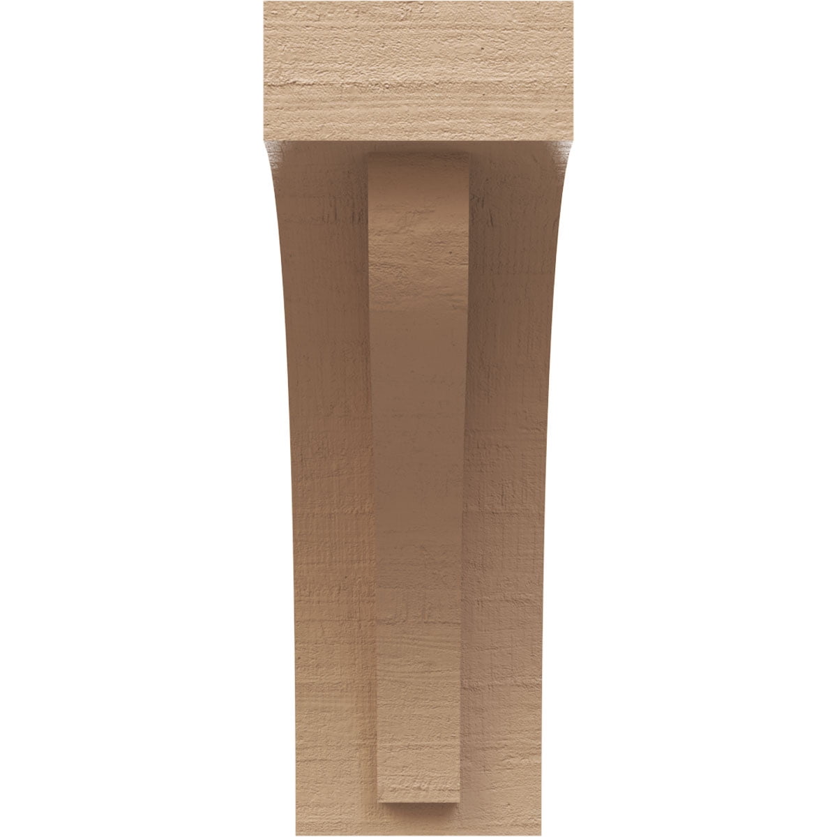 3"W x 6"D x 9"H Classic Helena Rough Cedar Woodgrain TimberThane Corbel, Primed Tan