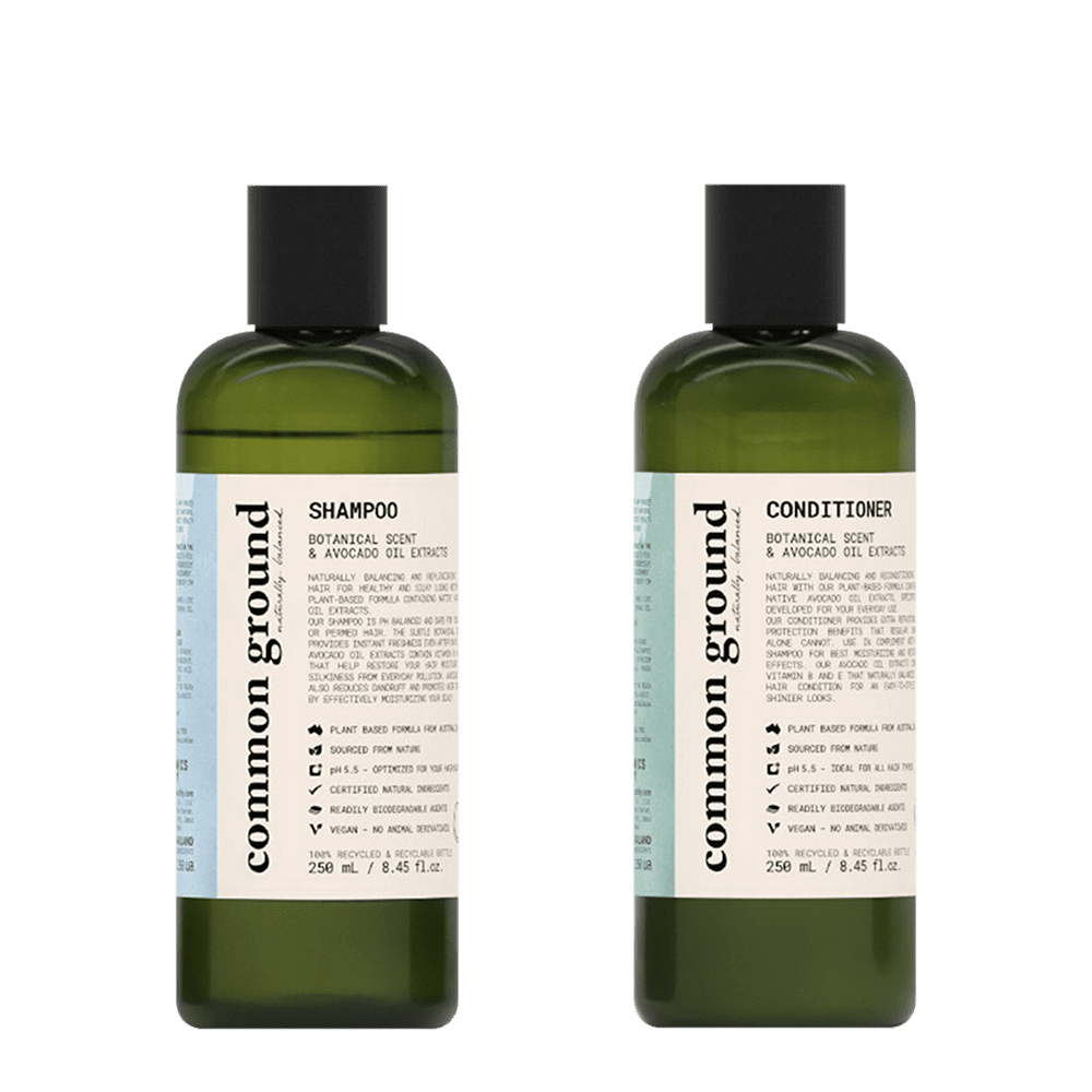 Common Ground Natural Shampoo and Conditioner Set with Avocado Oil
