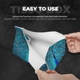 thumbnail image 5 of Lsque Beautiful Blue Peacock Printed Long Tissue Box Cover Holder, Facial Paper Organizer Dispenser,Triangle with Bottom Belt, PVC Leather Decorative Organizer, 5 of 9
