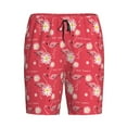 thumbnail image 4 of Naloa Hello Summer Flamingo Men's Short Pajama Pants, Lounge Comfort Shorts with Elasticized Waistband and Side Pockets - 3X-Large, 4 of 9