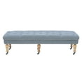 thumbnail image 2 of Linon Isabelle Linen Blue Tufted Bench, Multiple Sizes and Colors, 2 of 9