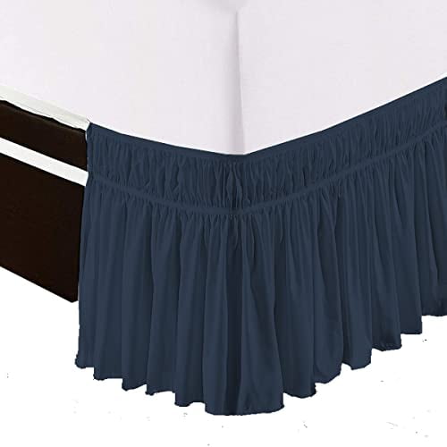 Bed Skirt Queen Size Wrap Around Bed skirt 18 Inch Depth Easy Fit