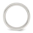 thumbnail image 2 of 925 Sterling Silver 6mm Beveled Edge Ring Size 7 Wedding Fancy Classic, 2 of 8
