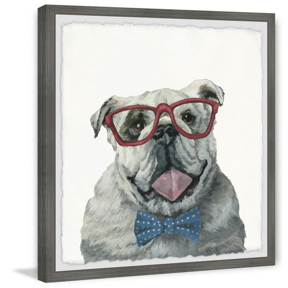 Marmont Hill "Delightful Look" Framed Painting Art Print, 12.00" x 1.50"