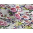 thumbnail image 3 of Ambesonne Flowers Vintage Quilted Bedspread Set 3 Pcs, Aquarelle Floral, King, Dark Coral Dark Lavender, 3 of 4