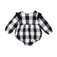 thumbnail image 1 of Qiylii Baby Girl Plaid Jumpsuits Long Sleeve O-Neck Cotton Christmas Romper, 1 of 6