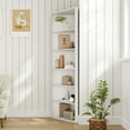 thumbnail image 2 of 68" Tall Corner Bookshelf Bookcase, 6 Tier Corner Shelf with Adjustable Shelf,Freestanding Corner Display Storage Shelf for Living Room, Office, Kitchen, Bath Room,Small Space, White, 2 of 9