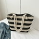 thumbnail image 1 of Zhuge Bolso de hombro tejido para mujer, bolso de mano tejido, bolso de mano tejido elegante para playa de verano, bolsos de hombro de 10,82 x 4,13 x 10,82 pulgadas (negro), 1 of 5