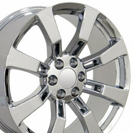 22x9 Wheel Fits GM Trucks and SUVs - Cadillac Escalade Style Chrome Rim, Hollander (Best Stuff To Clean Chrome Rims)