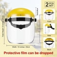 thumbnail image 2 of BlinkLLX 2 Pcs Safety Face Shield Mask Full Impact Clear Face Mask with Crown for Grinding Cutting Weed Whacking Construction (Yellow,Clear), 2 of 6