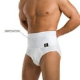 thumbnail image 4 of Men's High Waist Shapewear, Slimming Body Shaper Tummy Control Shapewear Waist Abdomen Trimming Stretch Boxer Brief, 2 Pack, 4 of 7