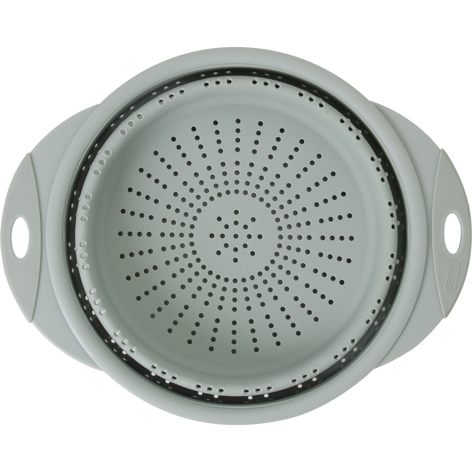 Dexas Collapsible Silicone Colander, 10", Sage