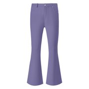 Godokuleh 70s Disco Pants for Men,Mens Bell Bottom Jeans Pants,60s 70s Bell Bottoms Vintage Denim Pants Jeans for Men Light Purple M