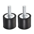 thumbnail image 4 of M8 D30mmxH25mm Male Thread Rubber Mounts Zinc Plating 4Pack, 4 of 6