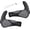 Big horn Shape (Black&Grey), variant on Bicycle Grip|with Anti-Slip Locking Ring|Suitable for Most Bicycles|Comfortable Ergonomic|MTB BMX Road Mountain Bike|Wide Palm Design and Soft Gel