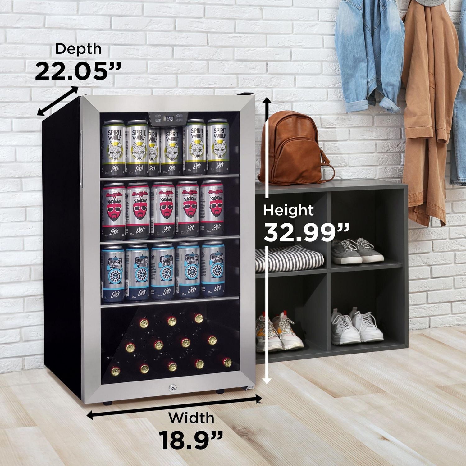 Danby DBC045L1SS 4.5 cu. ft. Free-Standing Beverage Center in Stainless Steel