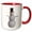 Red/White, variant on 3drose, a Snowman for Christmas, 15oz Mug