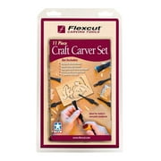 Flexcut - SK107 - Eleven Piece Craft Carver Set - Wood Carving Project Tool Kit -