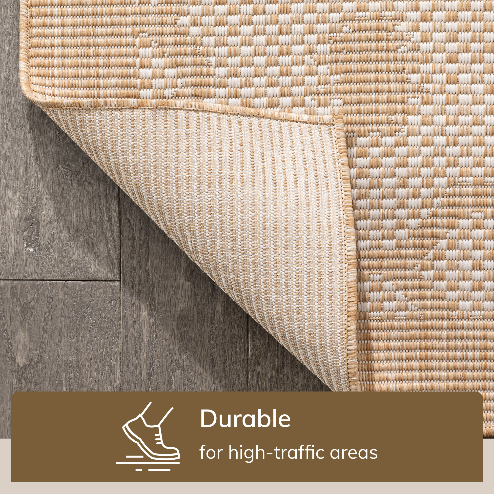 Well Woven 3' x 10' Beige Trellis Outdoor Rug