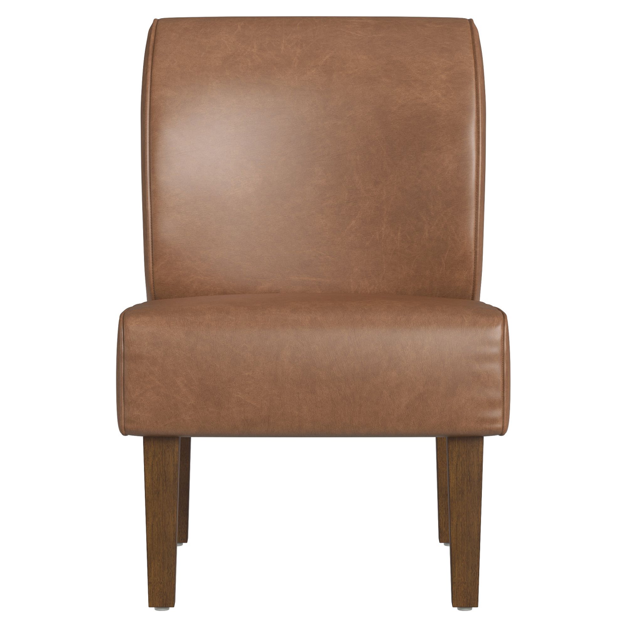 Clifton Upholstered Accent Chair, Saddle Faux Leather, by Hillsdale Living Essentials