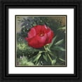 thumbnail image 1 of Strube, Ling 15x15 Black Ornate Wood Framed with Double Matting Museum Art Print Titled - Peony, 1 of 4