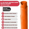 thumbnail image 3 of ELW Premium Suede Cowhide 2-4 oz 1-1.6mm - Soft Full Grain Pre-Cut Side Leather - 1-3 SQ FT,Orange - USA Made Silky Buffed Suede Fabric Leather for Car Upholstery, Crafts, Garments, Furniture, 3 of 9